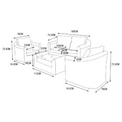 Salon De Jardin Calvi Blanc/Gris Clair - 4 Places -Mobilier De Jardin salon de jardin calvi blanc gris clair 4 places 71347 1667832893