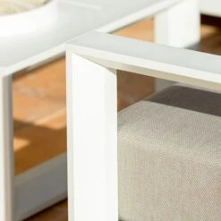 Salon De Jardin D'angle Elba Blanc - 5 Places -Mobilier De Jardin salon de jardin d angle elba blanc 5 places 124923 1685711150