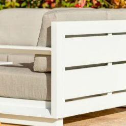 Salon De Jardin D'angle Elba Blanc - 5 Places -Mobilier De Jardin salon de jardin d angle elba blanc 5 places 124923 1685711405