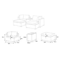 Salon De Jardin Mallorca Gris - 4 Places -Mobilier De Jardin salon de jardin mallorca gris 4 places 76823 1667833750