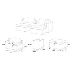 Salon De Jardin Mallorca Naturel - 4 Places -Mobilier De Jardin salon de jardin mallorca naturel 4 places 76820 1667833715