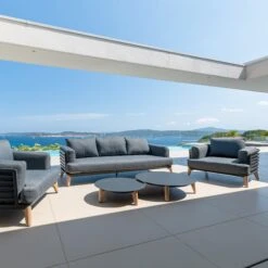 Salon De Jardin Monte Carlo 5 Places - Anthracite
