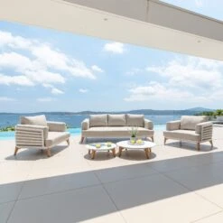 Salon De Jardin Monte Carlo 5 Places - Blanc