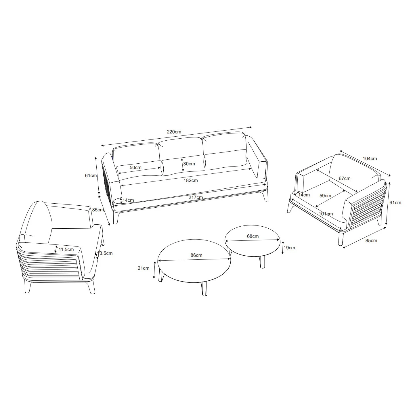 Salon de jardin Monte Carlo 5 places - Blanc Salon De Jardin Monte Carlo 5 Places - Blanc -Mobilier De Jardin salon de jardin monte carlo 5 places blanc 111467 1667894761