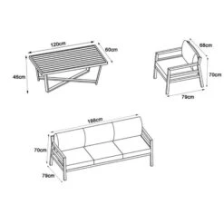 Salon De Jardin Mykonos Blanc - 5 Places -Mobilier De Jardin salon de jardin mykonos blanc 5 places 68593 1667913996