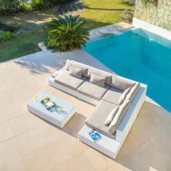 Salon De Jardin Palma Blanc - 5 Places -Mobilier De Jardin salon de jardin palma blanc 5 places 68614 5 1585214314