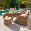Salon De Jardin Tivoli Naturel/Beige - 7 Places