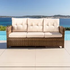 Salon De Jardin Tivoli Naturel/Beige - 7 Places -Mobilier De Jardin salon de jardin tivoli naturel beige 7 places 70108 1648458464