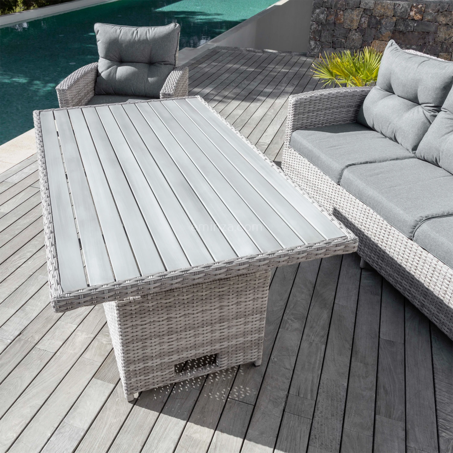 Salon de jardin Tivoli Up and down Gris clair/Gris foncé - 7 places Salon De Jardin Tivoli Up And Down Gris Clair/Gris Foncé - 7 Places -Mobilier De Jardin salon de jardin tivoli up and down gris clair gris fonce 7 places 76886 1583335735