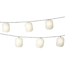 Guirlande Lumineuse Solaire Ellipse 4,5 M - Blanc Chaud 10 LED -Mobilier De Jardin solar guirlande lumineuse blanc 113081 1642602313