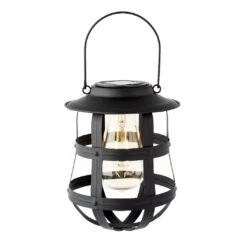 Lanterne Solaire à LED Indus - Noir -Mobilier De Jardin solar lampe suspendue metal fixe dia15 00 h19 00cm 1l noir 124608 1671180530