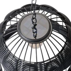 Suspension Solaire Lawa - Noir -Mobilier De Jardin solar lampe suspendue resine tressee 113207 1642598444