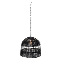 Suspension Solaire Lawa - Noir -Mobilier De Jardin solar lampe suspendue resine tressee 113207 1642598516
