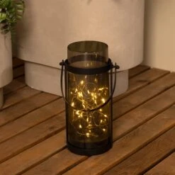 Lanterne Solaire 30 LED Tube - Gris Fumé