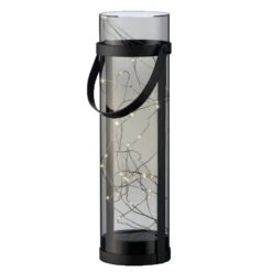 Lanterne Solaire 40 LED Tube - Gris Fumé -Mobilier De Jardin solar lanterne acrylique fixe dia10 00 h34 00cm 40l gris fume 124617 1671181257