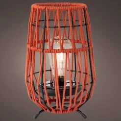 Lampe à Poser Fix - Rouge -Mobilier De Jardin solar lanterne corde terre cuite 113174 1642600990