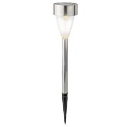 Lot De 4 Bornes De Jardin Solaires Gemme - Blanc Chaud -Mobilier De Jardin solar pique jardin lumineux acier 113099 1642603532