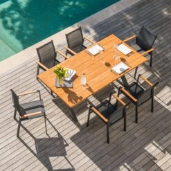Mobilier De Jardin -Mobilier De Jardin table alu rectagulaire bali 200x100 anthracite 94618 1650540418