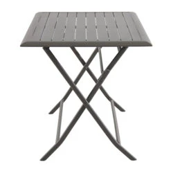 Table De Jardin Pliante Aluminium Azua (110 X 71 Cm) - Marron Tonka -Mobilier De Jardin table azua pli alu tonka 4p 68412 2