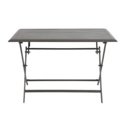 Table De Jardin Pliante Aluminium Azua (110 X 71 Cm) - Marron Tonka -Mobilier De Jardin table azua pli alu tonka 4p 68412