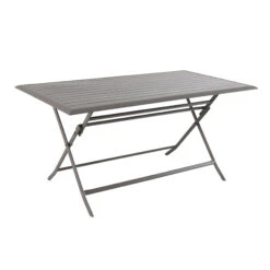 Table De Jardin Pliante Aluminium Azua (150 X 80 Cm) - Marron Tonka -Mobilier De Jardin table azua pli alu tonka 6p 68419 1