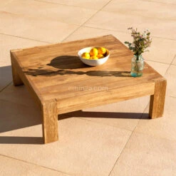 Table Basse De Jardin Carrée Borneo - Naturel
