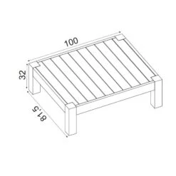 Table Basse De Jardin Carrée Borneo - Blanc -Mobilier De Jardin table basse carr e borneo blanc 124950 1680774973