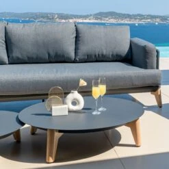 Table Basse De Jardin Ronde (D86 Cm) Monte Carlo - Gris Anthracite