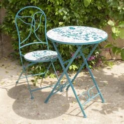 Table Bistro Mosaïque Minca Bleu