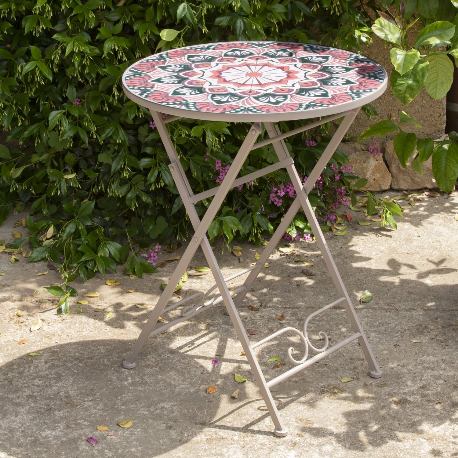 Table bistro mosaïque Narbonne Taupe/Rose Table Bistro Mosaïque Narbonne Taupe/Rose -Mobilier De Jardin table bistro mosa que narbonne taupe rose 124749 1685693593