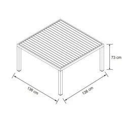 Table De Jardin 8 Places Aluminium Murano (136 X 136 Cm) - Blanche -Mobilier De Jardin table de jardin 8 places aluminium murano 136 x 136 cm blanche 76658 1667902276