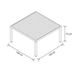 Table De Jardin 8 Places Aluminium Murano (136 X 136 Cm) - Gris Anthracite -Mobilier De Jardin table de jardin 8 places aluminium murano 136 x 136 cm gris anthracite 76655 1667902291