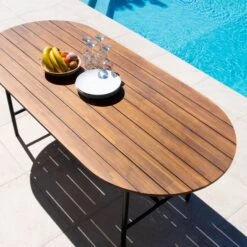 Table De Jardin 8 Places En Bois Cadiz (200 X 90 Cm) - Naturel -Mobilier De Jardin table de jardin 8 places en bois cadiz 200 x 90 cm naturel 113234 1657176758
