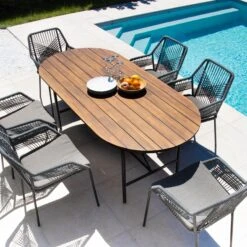 Table De Jardin 8 Places En Bois Cadiz (200 X 90 Cm) - Naturel