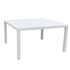 Table De Jardin 8 Places Aluminium Murano (136 X 136 Cm) - Blanche -Mobilier De Jardin table de jardin carree aluminium murano 136 x 136 cm blanche 76658 1583750943