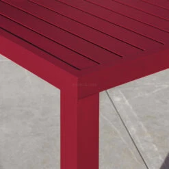 Table De Jardin 8 Places Aluminium Murano (136 X 136 Cm) - Rouge -Mobilier De Jardin table de jardin carree aluminium murano 136 x 136 cm rouge 76664 1583742966