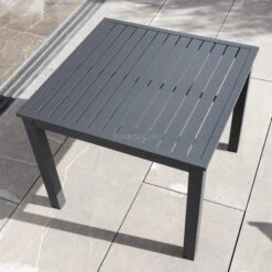 Table De Jardin 4 Places Aluminium Murano (89 X 89 Cm) - Gris Anthracite -Mobilier De Jardin table de jardin carree aluminium murano 89 x 89 cm gris anthracite 76598 1582880979