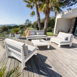 Table Basse De Jardin Carrée Borneo - Blanc -Mobilier De Jardin table de jardin en bois borneo blanc 124950 1677664699