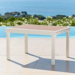 Table De Jardin Extensible 10 Places Aluminium Effet Bois Murano (270 X 90 Cm) - Blanche 7 Table De Jardin Extensible 10 Places Aluminium Effet Bois Murano (270 X 90 Cm) - Blanche -Mobilier De Jardin table de jardin extensible 10 places aluminium effet bois murano 270 x 90 cm blanche 94603 1655452394