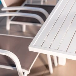 Table De Jardin Extensible 10 Places Aluminium Murano (270 X 90 Cm) - Blanche -Mobilier De Jardin table de jardin extensible 10 places aluminium murano 270 x 90 cm blanche 76712 1648475096