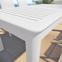 Table De Jardin Extensible 10 Places Verona (280 X 95 Cm) - Blanche -Mobilier De Jardin table de jardin extensible 10 places verona 280 x 95 cm blanche 94648 1631005353