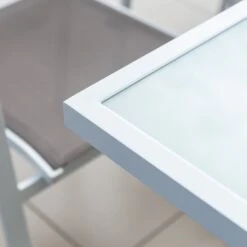 Table De Jardin Extensible 12 Places En Verre Murano (320 X 100 Cm) - Blanche -Mobilier De Jardin table de jardin extensible 12 places en verre murano 320 x 100 cm blanche 76721 1648476589