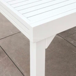 Table De Jardin Extensible 8 Places Aluminium Murano (180 X 90 Cm) - Blanche -Mobilier De Jardin table de jardin extensible aluminium murano 180 x 90 cm blanche 76640 1582555652