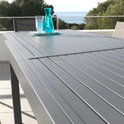 Table De Jardin Extensible 8 Places Aluminium Murano (180 X 90 Cm) - Gris Ardoise -Mobilier De Jardin table de jardin extensible aluminium murano 180 x 90 cm gris ardoise 76643 1582886583