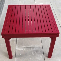 Table De Jardin Extensible 8 Places Aluminium Murano (180 X 90 Cm) - Rouge -Mobilier De Jardin table de jardin extensible aluminium murano 180 x 90 cm rouge 76646 1583501748