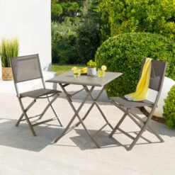 Table De Jardin Pliante Aluminium Azua (71 X 71 Cm) - Marron Tonka