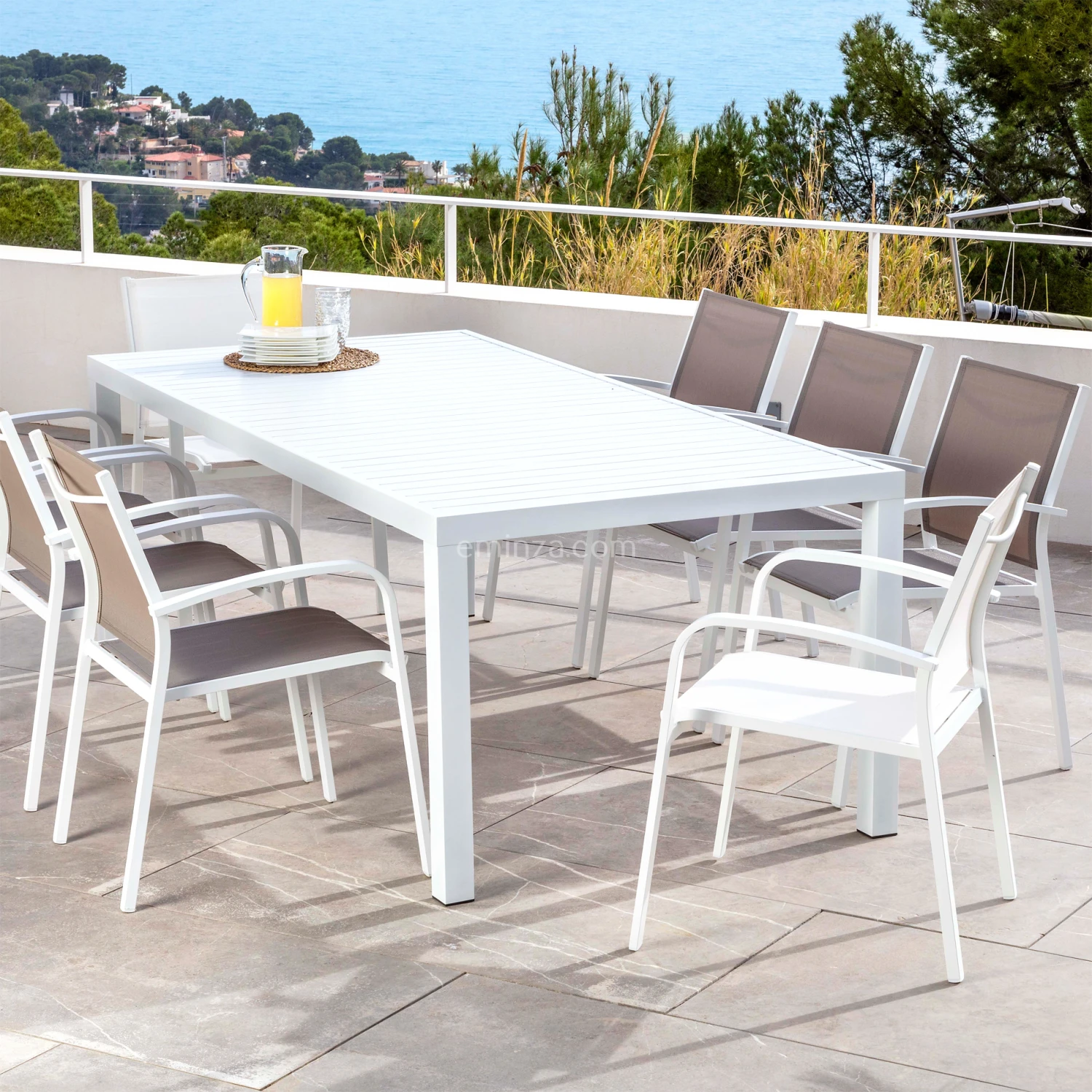 Table de jardin 8 places Aluminium Murano (210 x 100 cm) - Blanche Table De Jardin 8 Places Aluminium Murano (210 X 100 Cm) - Blanche -Mobilier De Jardin table de jardin rectangulaire aluminium murano 210 x 100 cm blanche 76670 1583223093