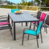 Table De Jardin 8 Places Aluminium Murano (210 X 100 Cm) - Gris Anthracite