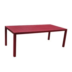 Table De Jardin 8 Places Aluminium Murano (210 X 100 Cm) - Rouge -Mobilier De Jardin table de jardin rectangulaire aluminium murano 210 x 100 cm rouge 76676 1583500080