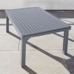 Table De Jardin Extensible 10 Places Aluminium Murano (270 X 90 Cm) - Gris Ardoise -Mobilier De Jardin table de jardin rectangulaire extensible aluminium murano 270 x 90 cm gris ardoise 76715 1582617449
